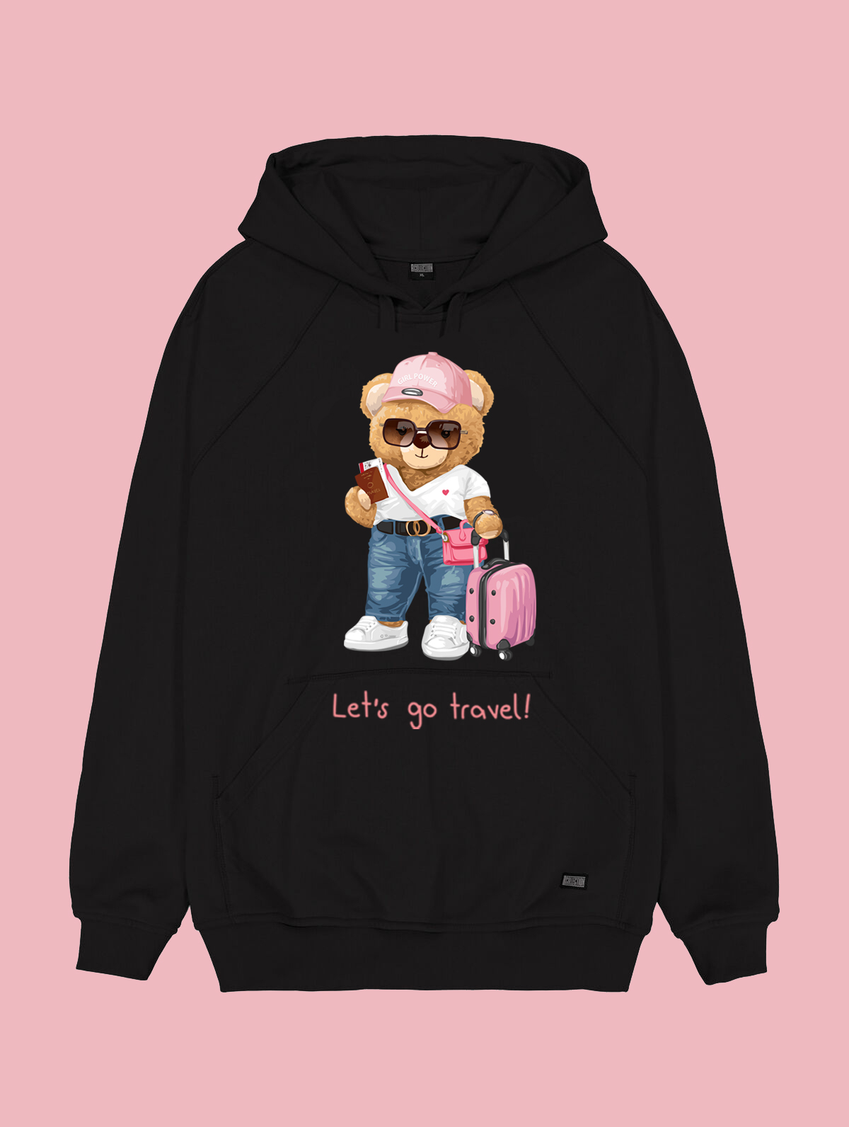 Printed Hoodie-Travel Theme